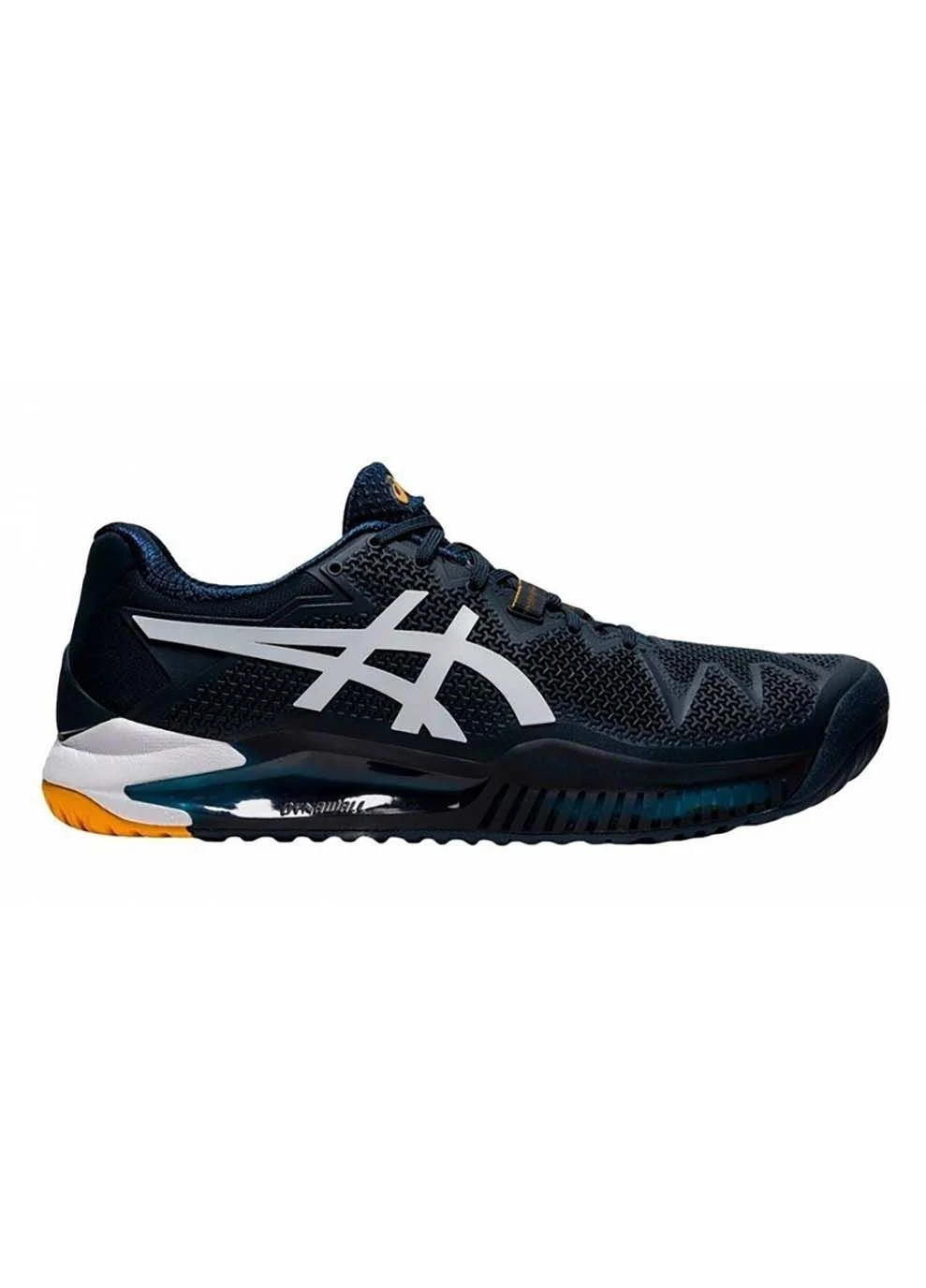 Синие демисезонные кроссовки gel-resolution 8 dark-navy Asics