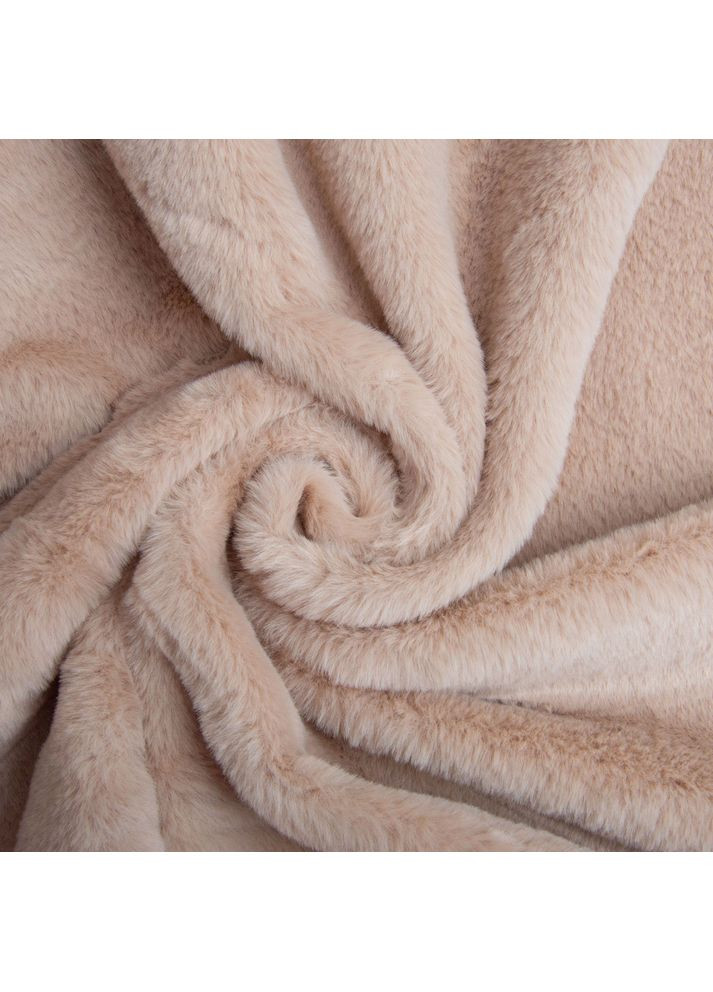 Тканина штучне хутро Кролик Крош 150 см 380 г/м2, для одягу, шуб, жилетів та інтер'єрного декору беж IDEIA (371133621)