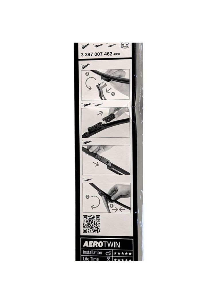 Щетки стеклоочистителя Aerotwin AM462S бескаркасные 600/475мм (2 шт) передние со спойлером Bosch Caddy (360875061)