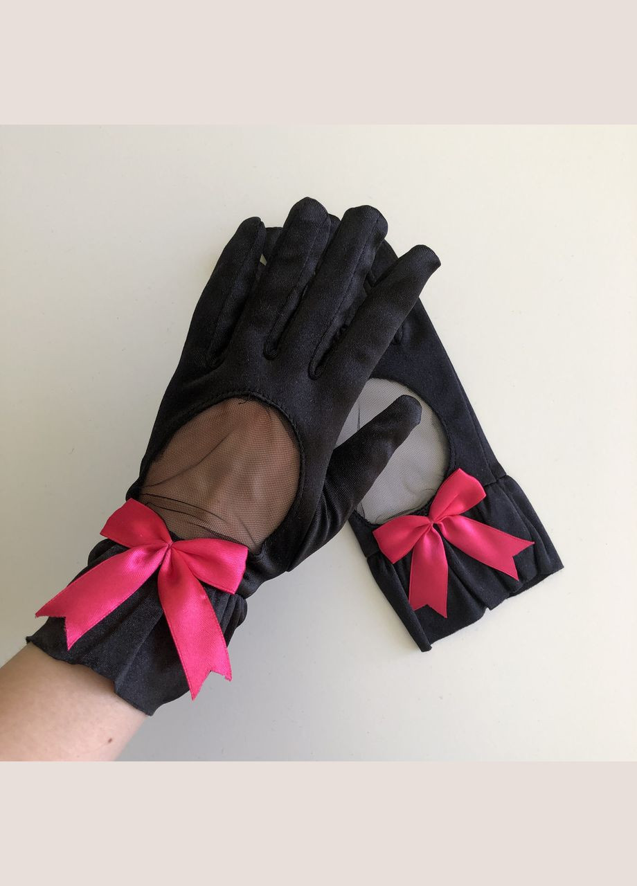 Женские перчатки с бантиками (арт.7017) No Brand (348431057)