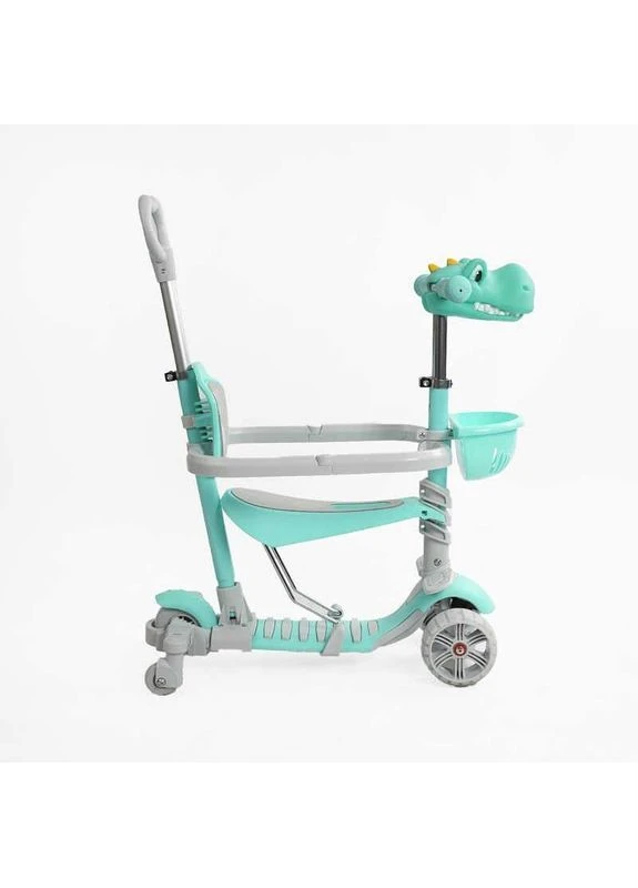 Самокат 5в1 "Best Scooter", з ДОП. КОЛЕСАМИ, захисний бампер, PU колеса зі світлом, в коробці (Термін доставки до 10-ти днів!) MIC (385836741)