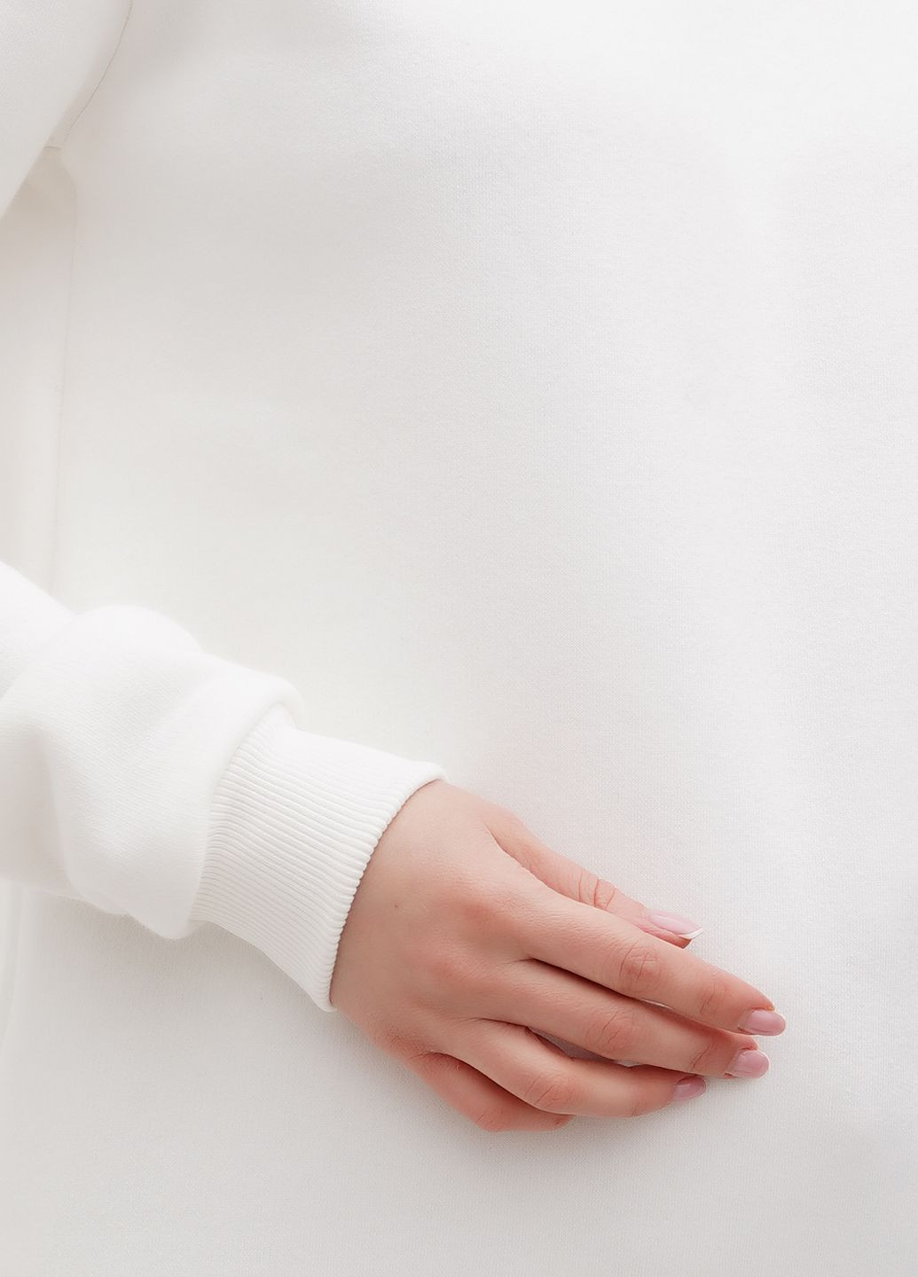 Молочний світшот жіночий утеплений на флісі (hb636456) HiBrand без декору (355262364)