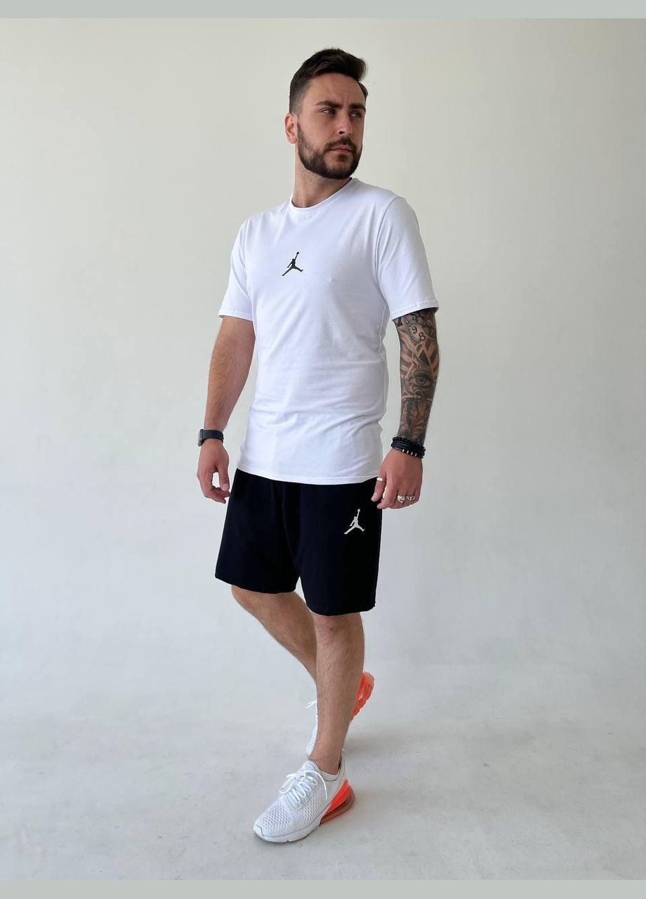 Біла 2 в 1 футболка + шорти тканина стрейч високої якості No Brand