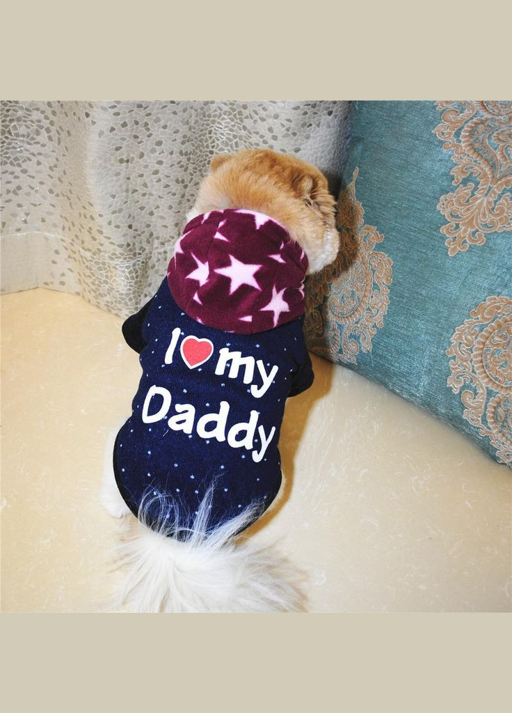 Толстовка для котів Pet Style "Я люблю татка" Синя XS No Brand - (323232527)