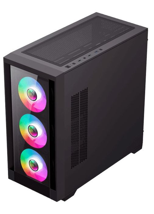 Корпус Defender TG Black, без БП, Mini Tower, Micro ATX/Mini ITX, 1xUSB 3.1, 2xUSB 2.0, 4x120 мм LED, 461x210х450 мм GameMax (316152388)
