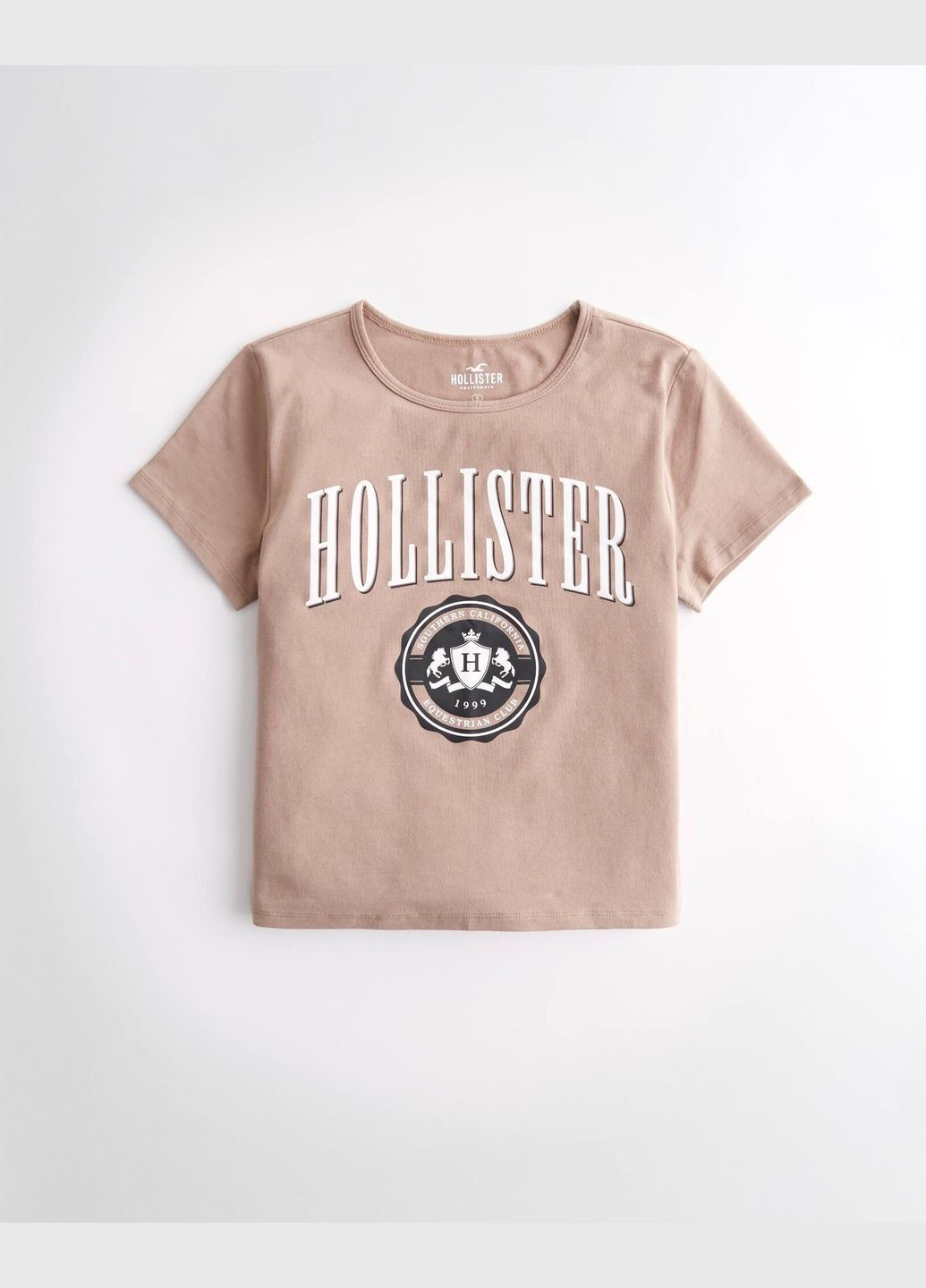 Коричневая летняя футболка hc8971w Hollister