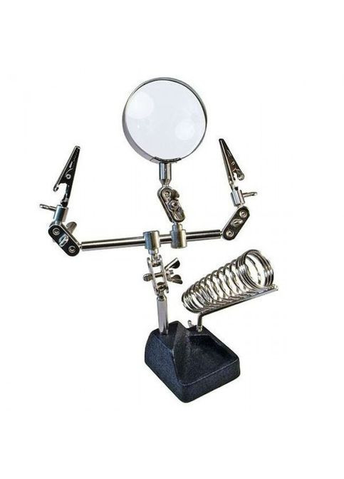 Держатель Третья рука JM506 Лупа с подставкой для паяльника 2,5Х 60 мм No Brand (313287759)