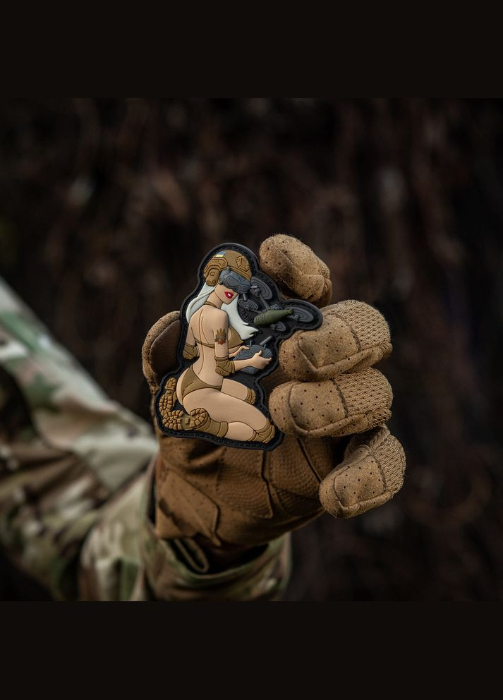 Нашивка Tactical girl №6 PVC White/Coyote V1 M-TAC (315047264)