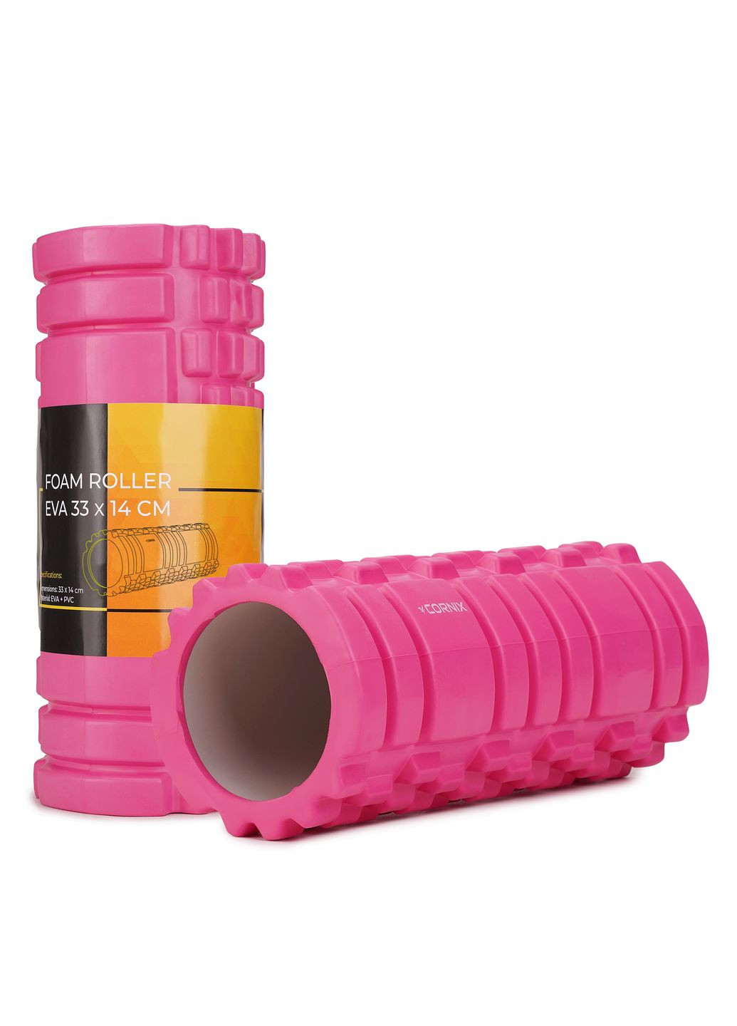 Масажний ролик EVA 33 x 14 см (валик, роллер) Pink Cornix XR-0031 (275334134)