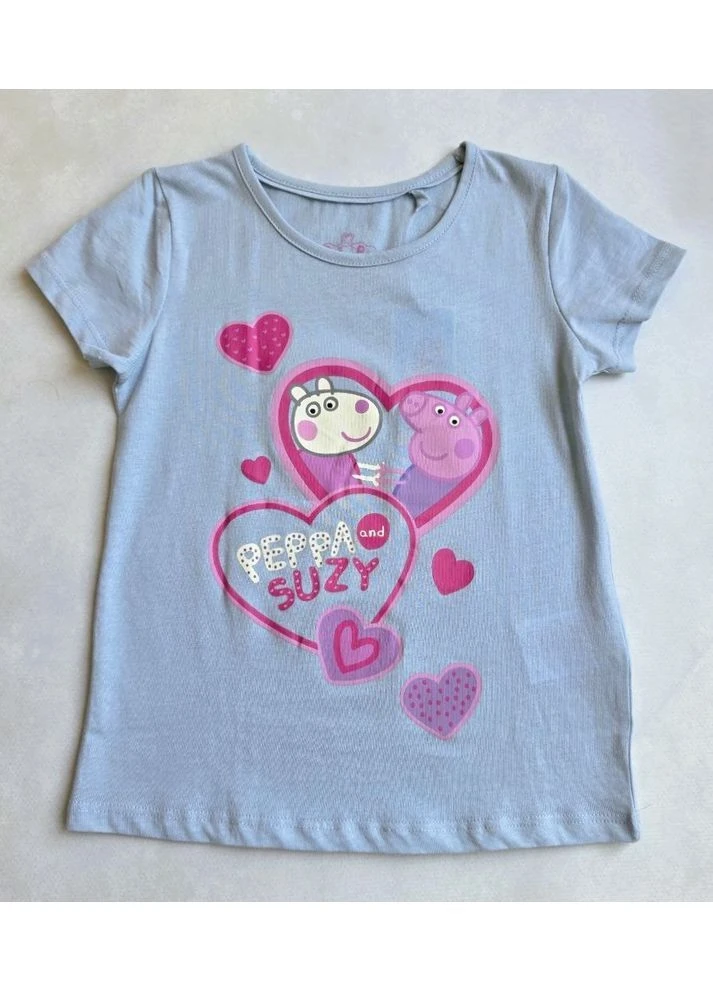 Голубая всесезон детская пижама летняя для девочек Peppa Pig Піжама