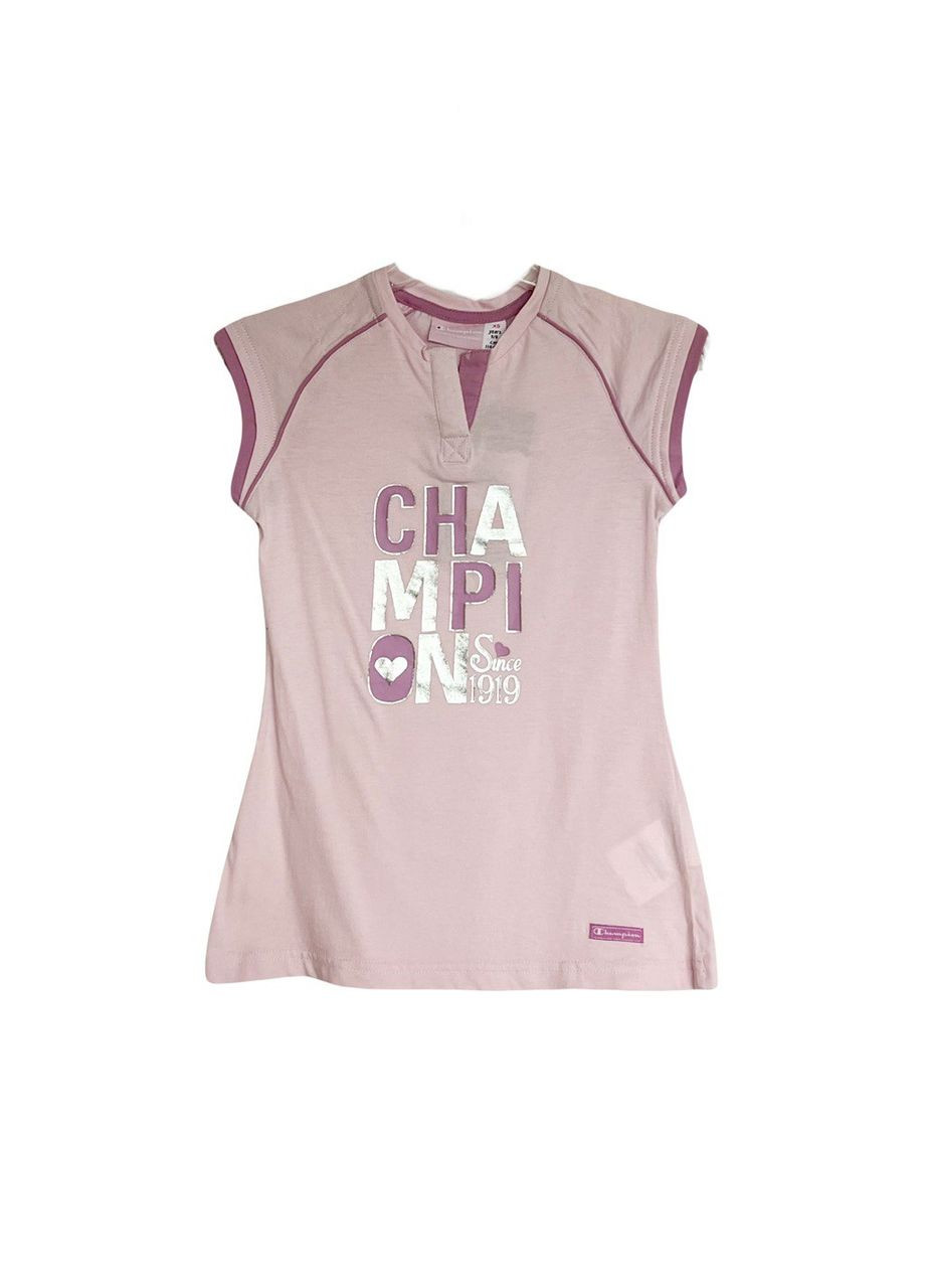 Розовая летняя футболка Champion