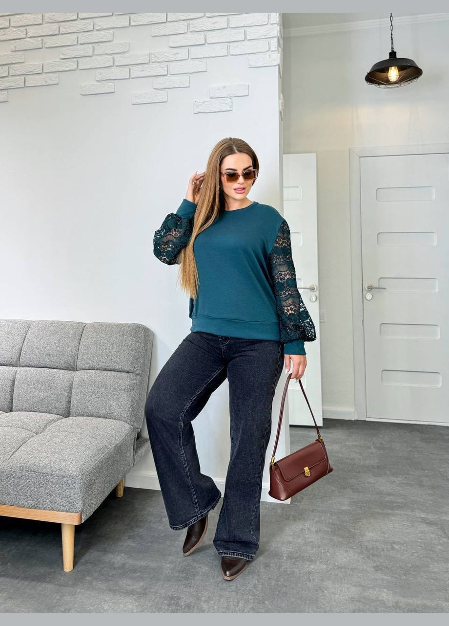 Кофта с кружевными рукавами No Brand (320748214)