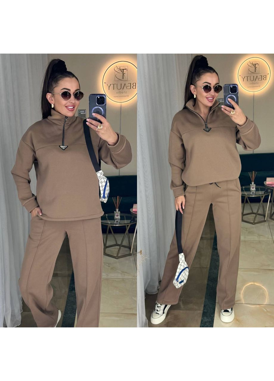 Костюм жіночий тринитка на флісі штани та кофта Україна (361432617)