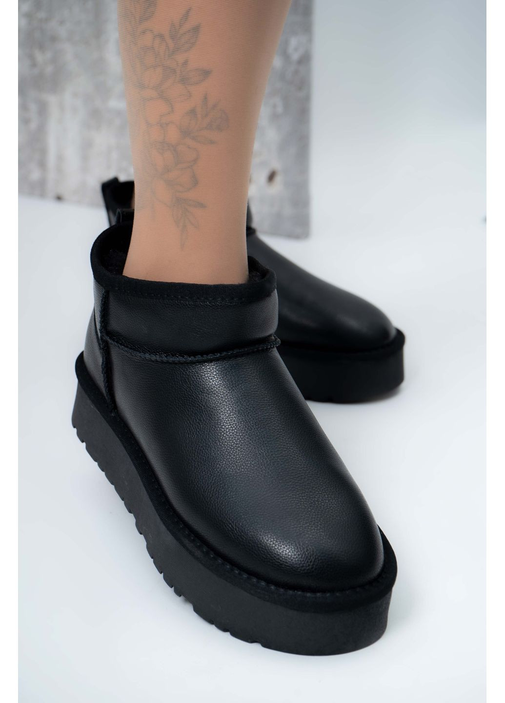 Угги женские Натуральная кожа черные 346935 Fashion (371882231)