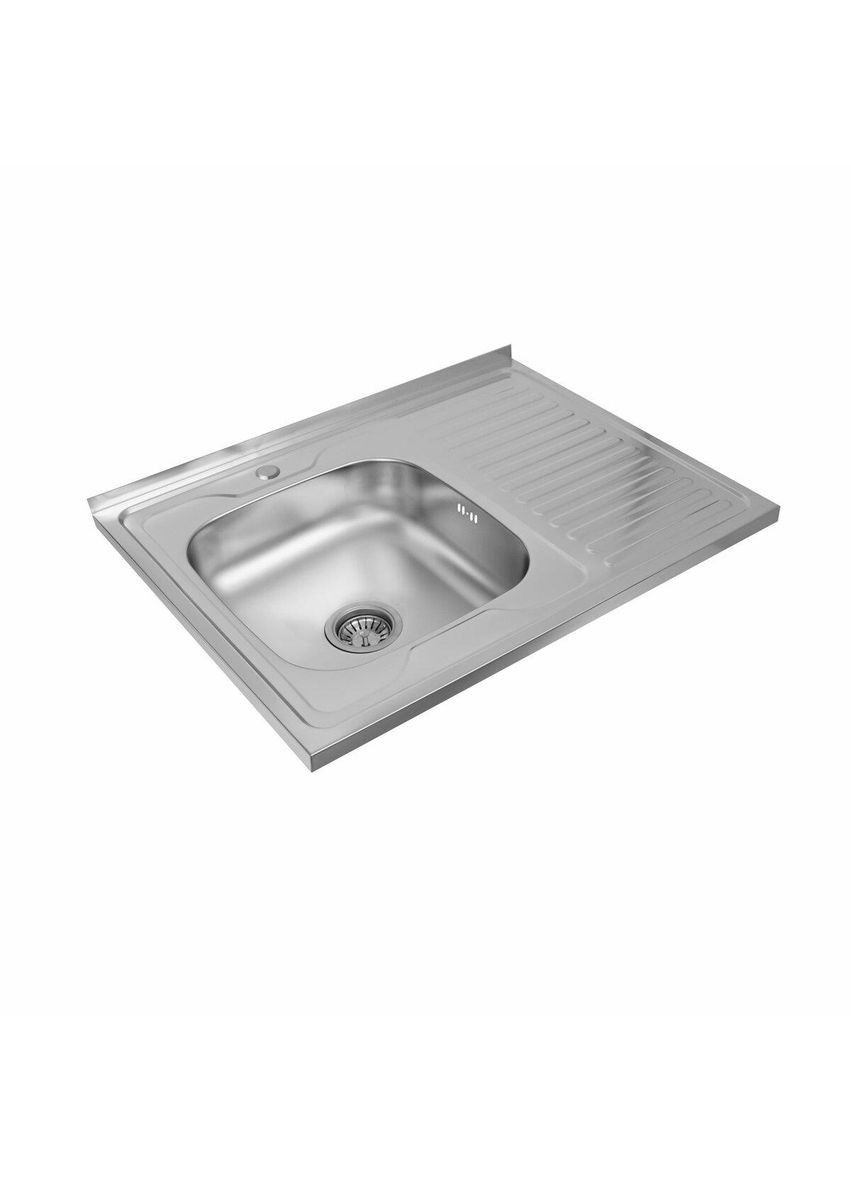 Кухонная мойка Рlatinum 8060 L из нержавеющей стали 0,7 мм, 80x60 см, Прямоугольная, Сатин (SP000000589) Platinum (302520460)
