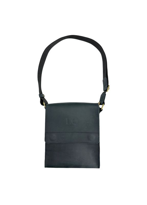 Сумка кожаная клапан (Черная мат) LQ 826110 (299338894)