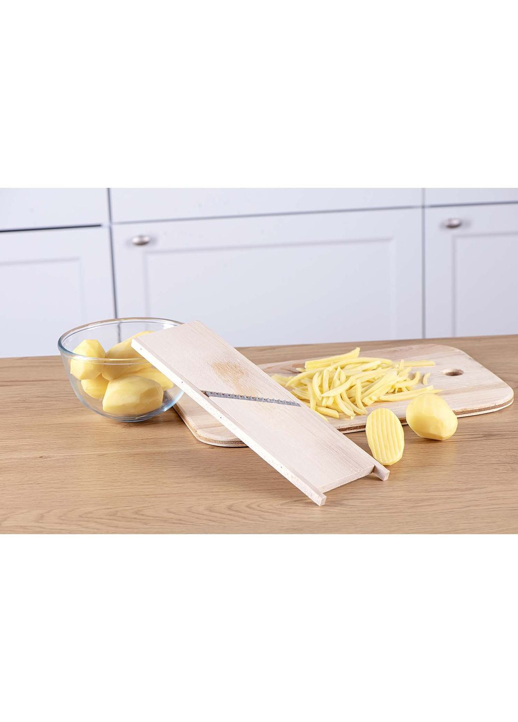 Терка універсальна дерев'яна для овочів по-корейськи та для картоплі фрі (набір з двох терок) Wood&Steel (355341943)