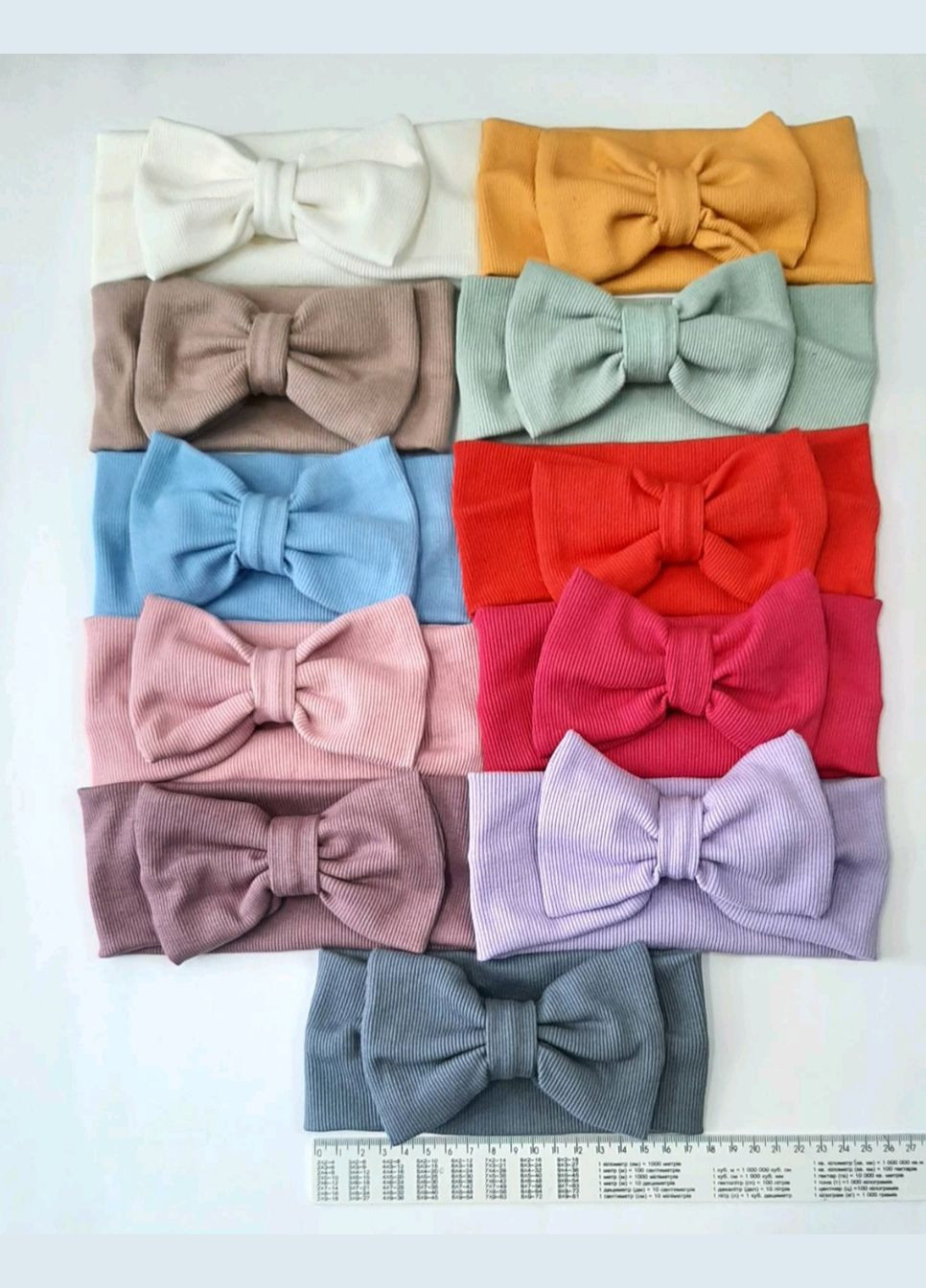 Повязка детская с бантом трикотаж в рубчик Cleopatra 122-19 (332054438)