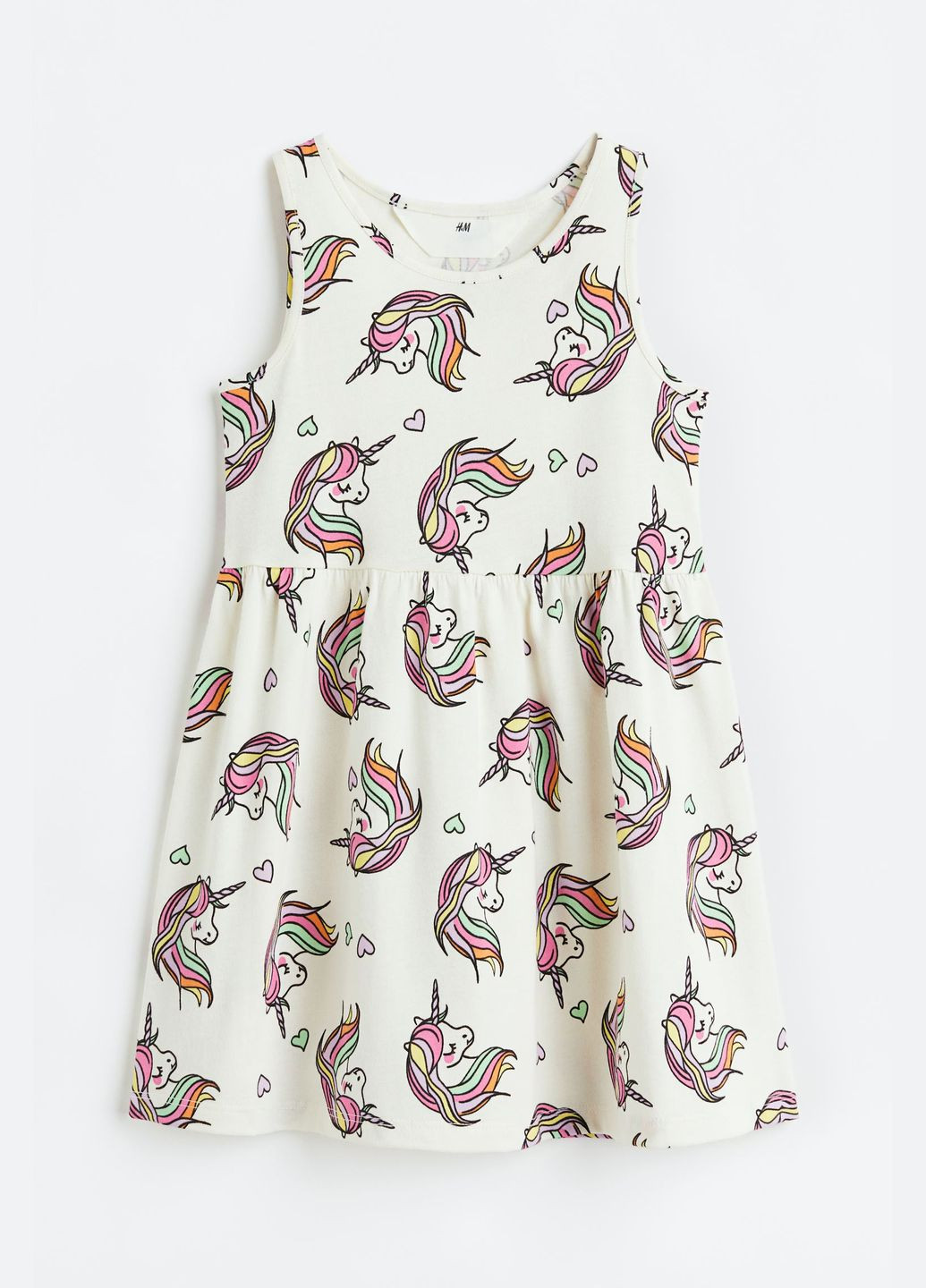 Комбінована бавовняна сукня з малюнком H&M (291015555)