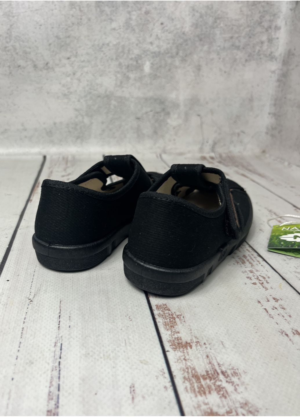 Капці дитячі текстильні на хлопчика Чорний (021) Natur (371598156)