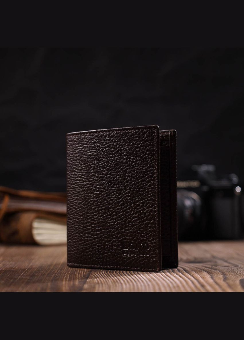 Стильный мужской бумажник небольшого размера из натуральной кожи 21993 Bond (298570766)