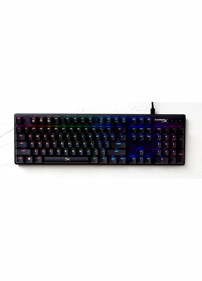 Клавіатура Alloy Origins Aqua RGB PBT ENG/RU Black (639N5AA) HyperX (316390350)