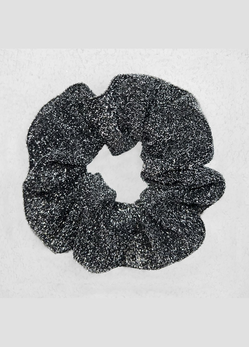 Набор резинок для волос - Скранчи - 3 резинки из люрекса и бархата черный InRed (306437379)