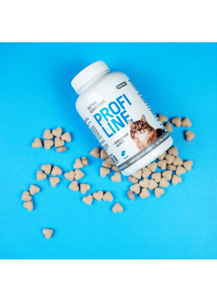 Вітаміни для котів АКТИВ комплекс та виведення шерсті 180 таб ProVET (355255505)