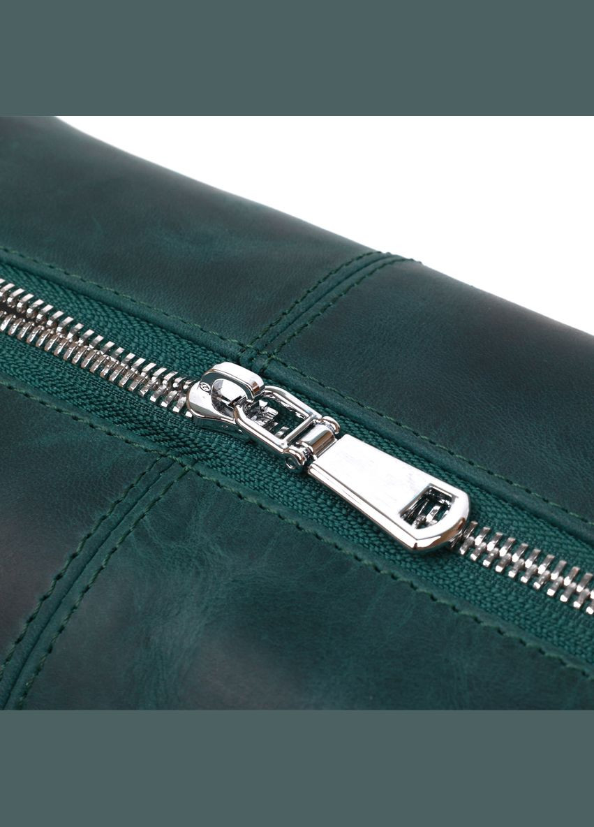 Кожаная матовая косметичка 16399 Зеленый Shvigel (332052660)