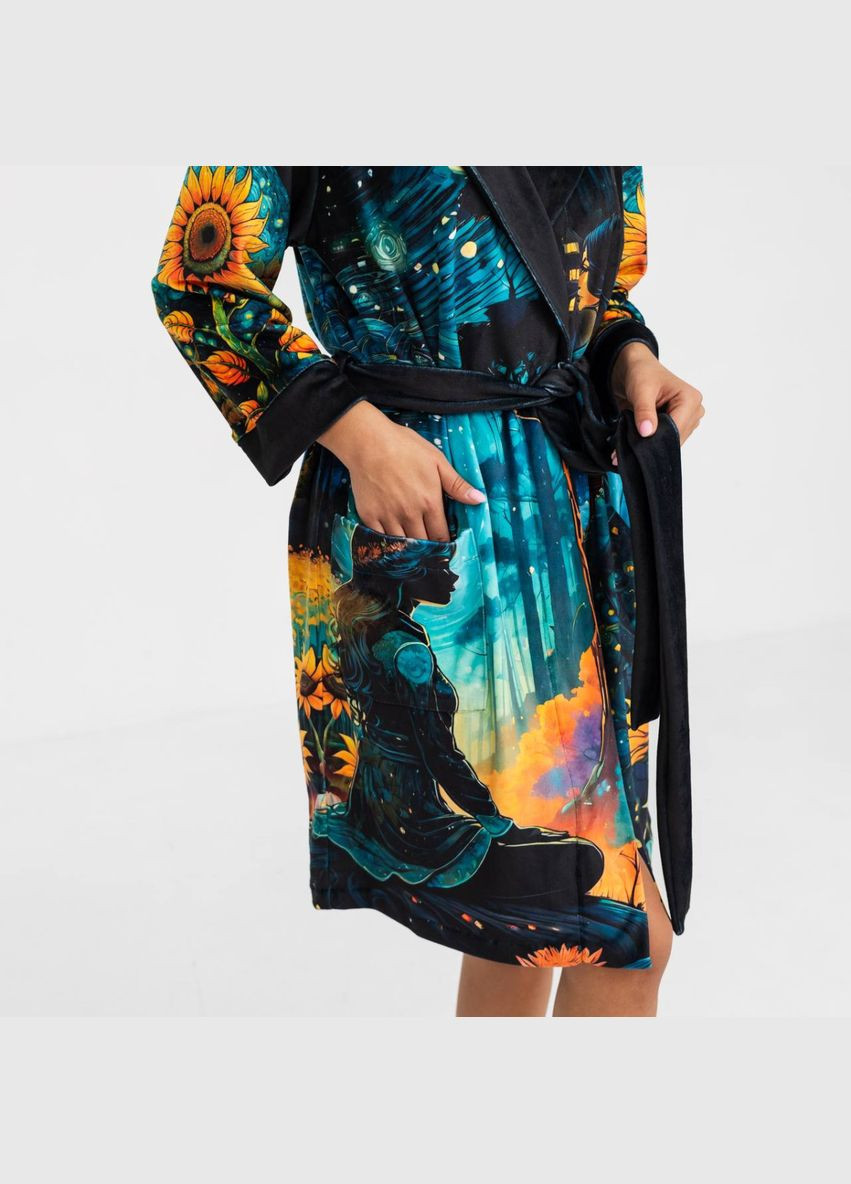 Халат жіночий з плюшевого велюру ексклюзивний Night 18309 XS-S FlexDress (336767090)