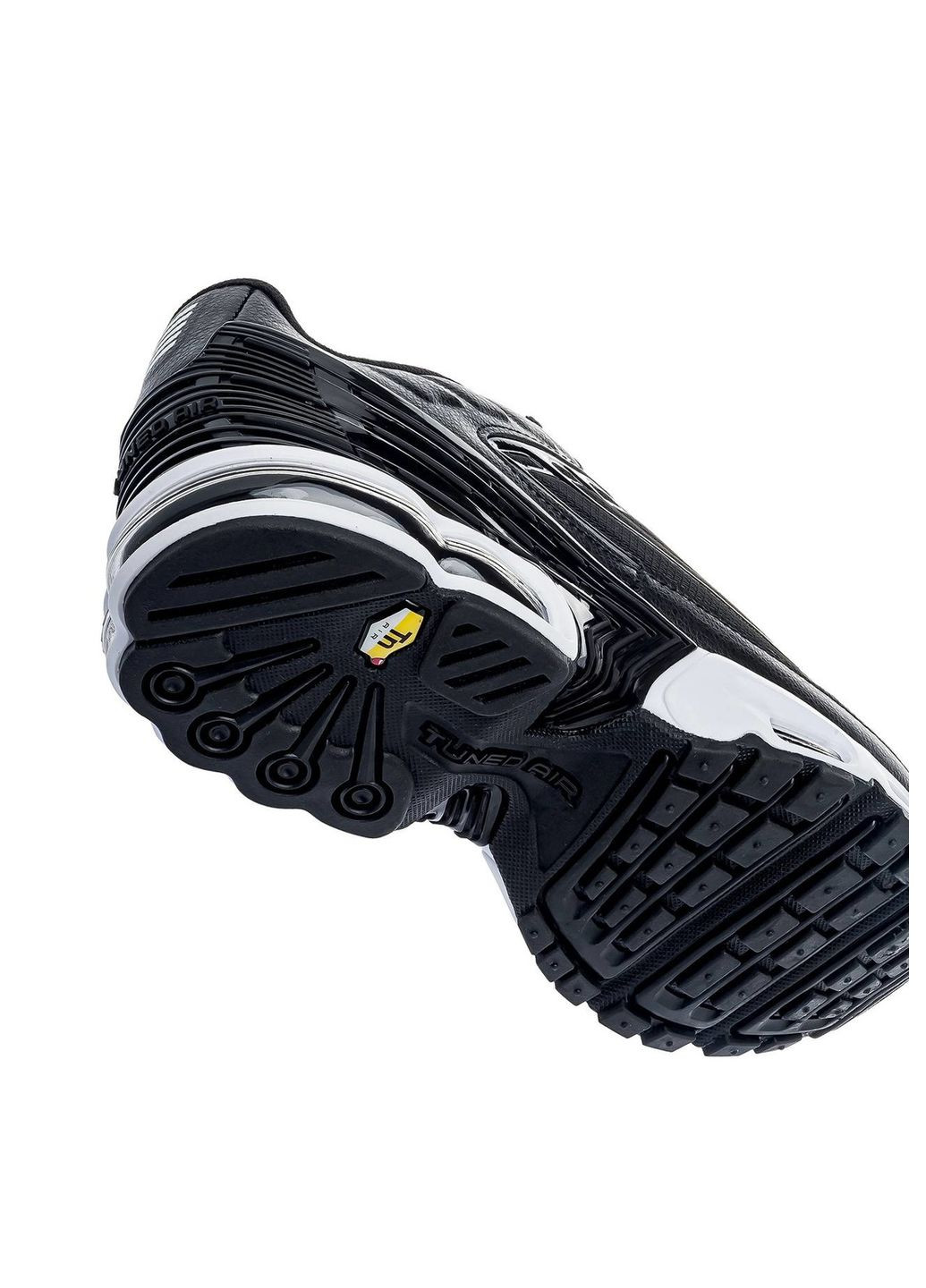 Черные демисезонные кроссовки мужские 3 leather black white, вьетнам Nike Air Max TN Plus