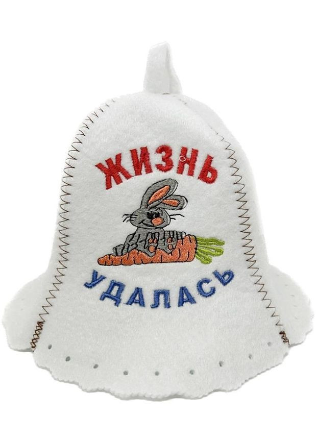 Шапка для бани и сауны из полиэстера жизнь удалась (кроль) No Brand (371276197)