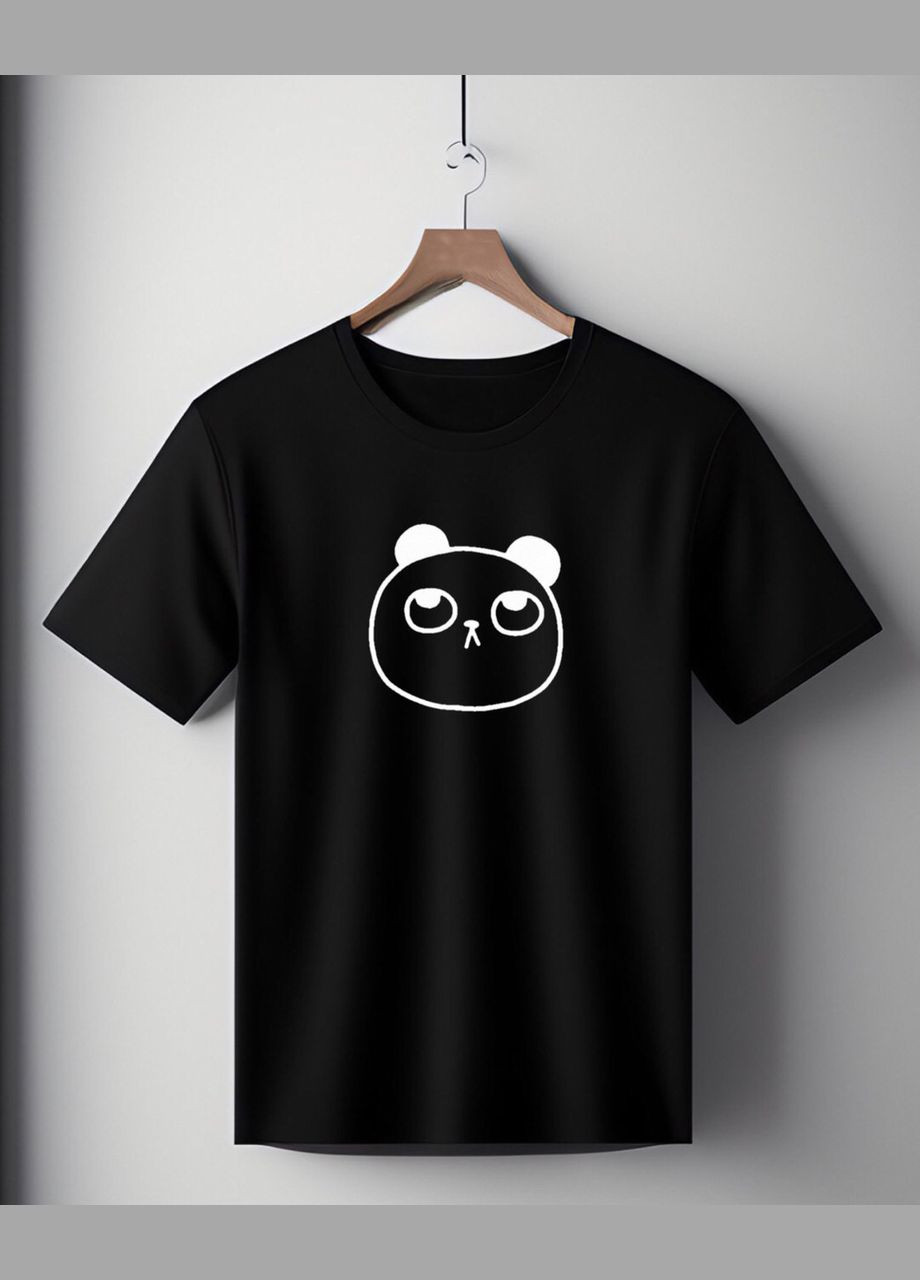 Футболка черная оверсайз унисекс с принтом "Панда" Handmade (308245319)