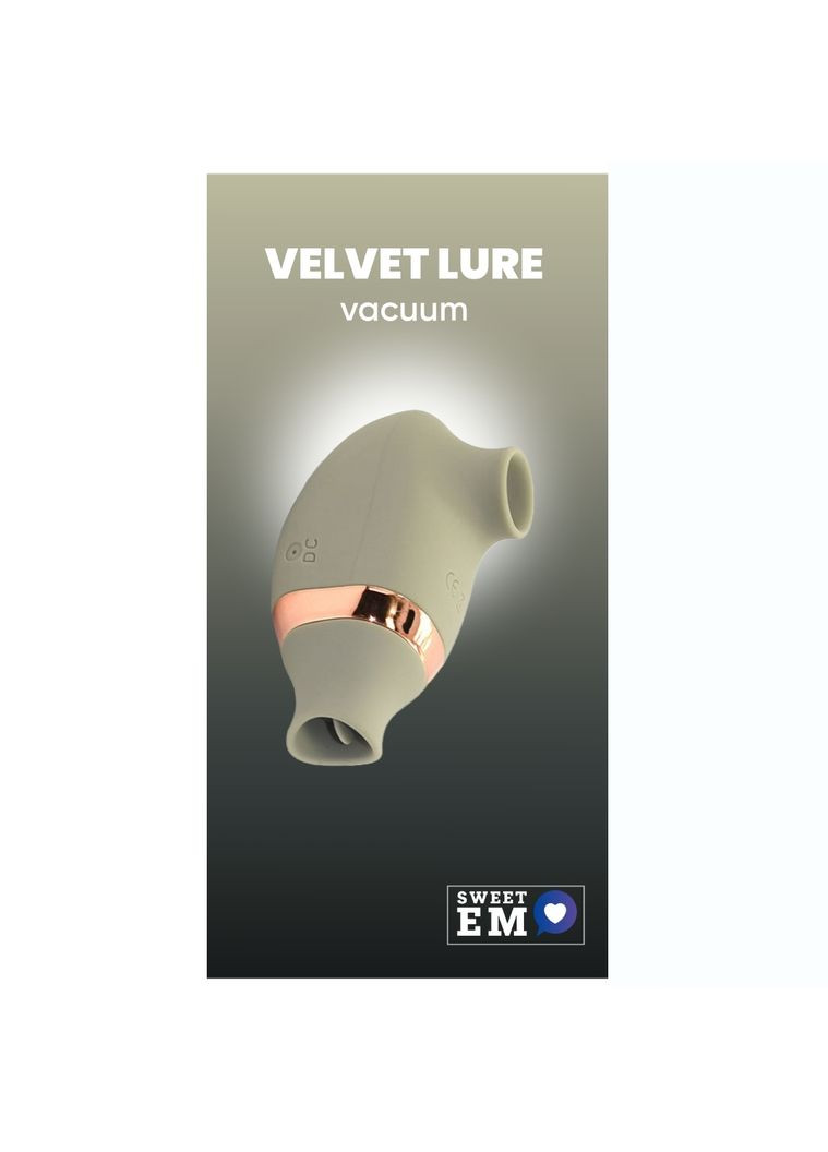 Вакуумний стимулятор клітора з функцією лизання (рухомий язичок) Velvet Lure, USB Sweet Em (363980381)