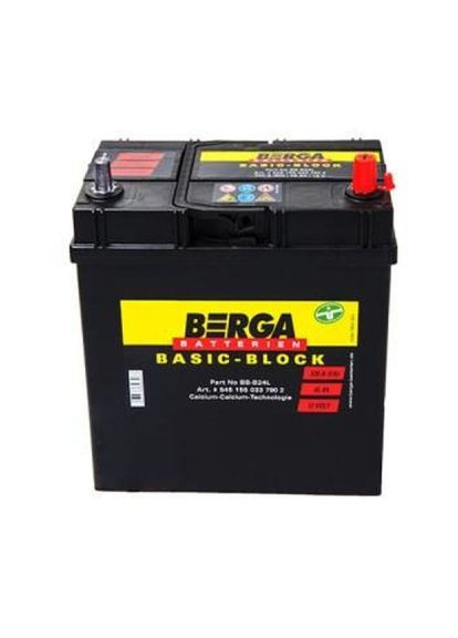 Аккумулятор автомобильный Basicblock 35Ah ASIA Ев (-/+) ТК (300EN) (5351180307902) Berga Basicblock 35Ah ASIA Ев (-/+) ТК (300EN) (370020883)