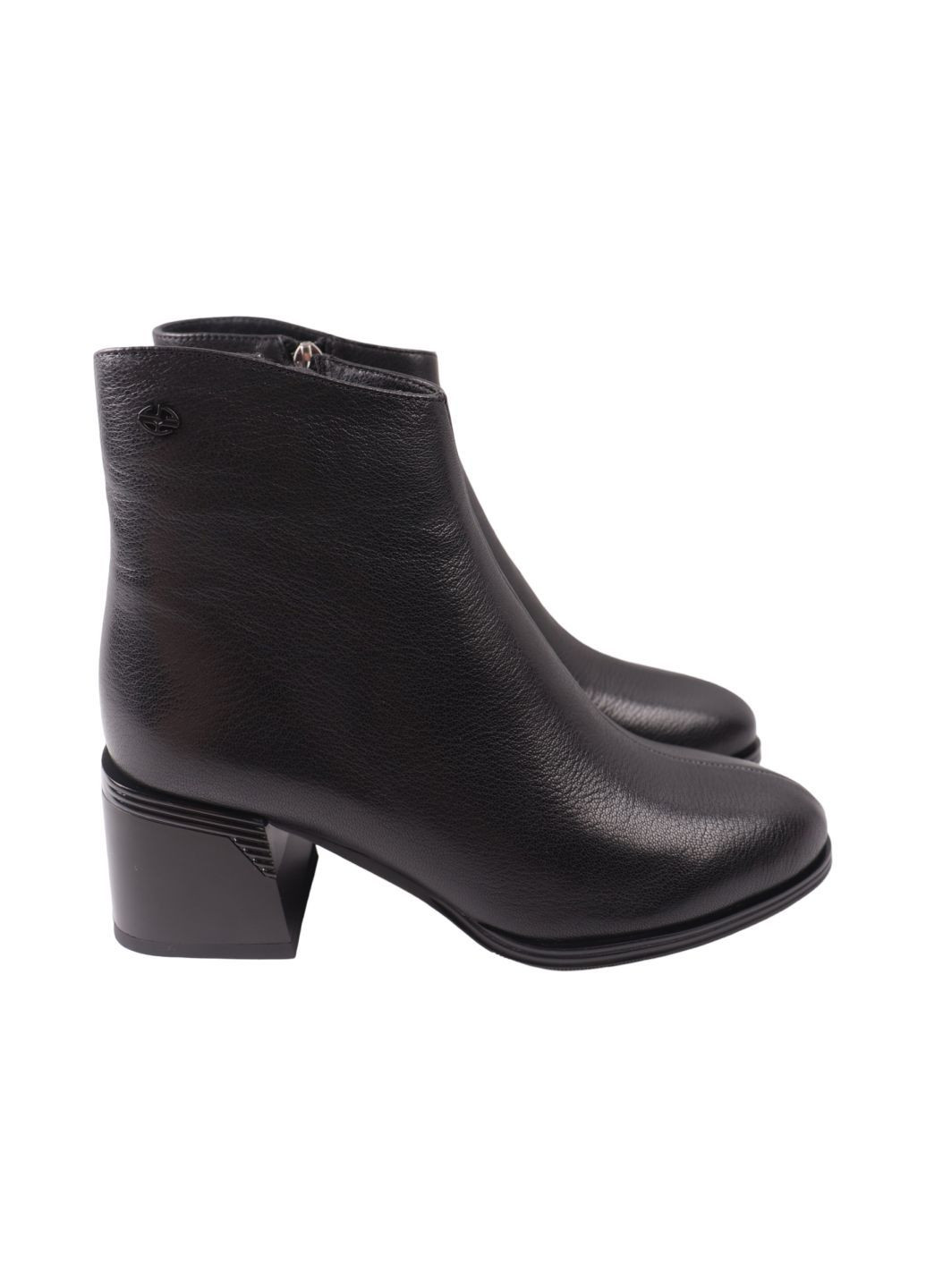 Черные ботильоны женские черные натуральная кожа Geronea 1024-24DH