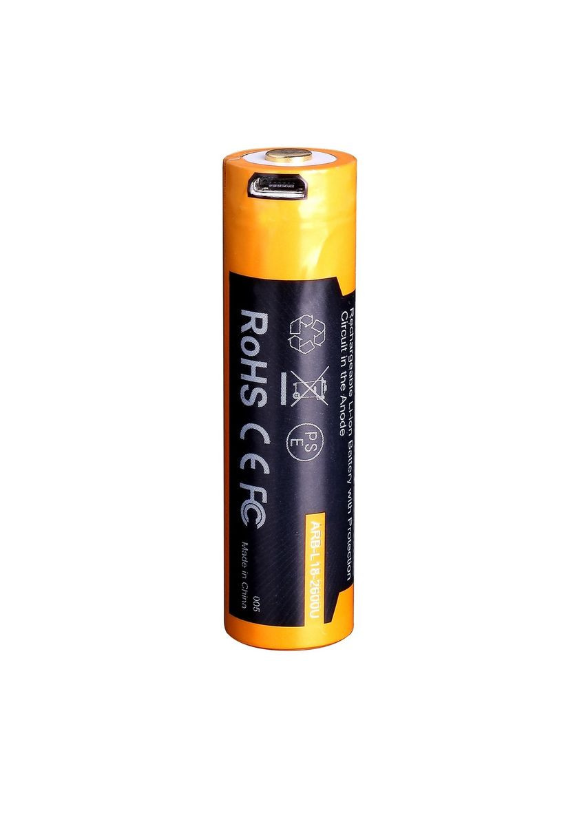 Аккумулятор 18650 (2600 mAh) micro usb зарядка Fenix (353502043)