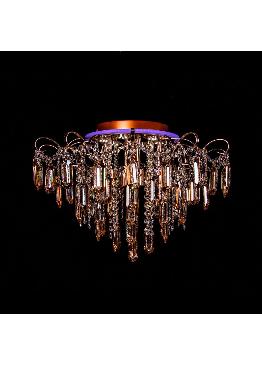 Кришталева люстра з LED підсвічуванням E2287/6+6/FG+ RGB No Brand (352230056)