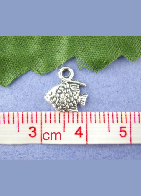 Подвеска Кулон рыбка Античное серебро 9 мм х 10 мм 200532 Finding (316248856)