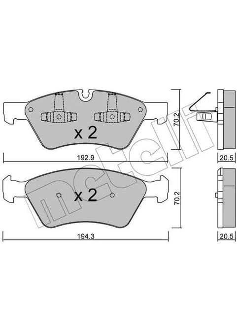 Колодки тормозные (передние) MB E-class (W211)/M-class (W164)/R-class (W251) 03-14/G-class (W463 22-0670-0 RU63 No Brand (339635572)