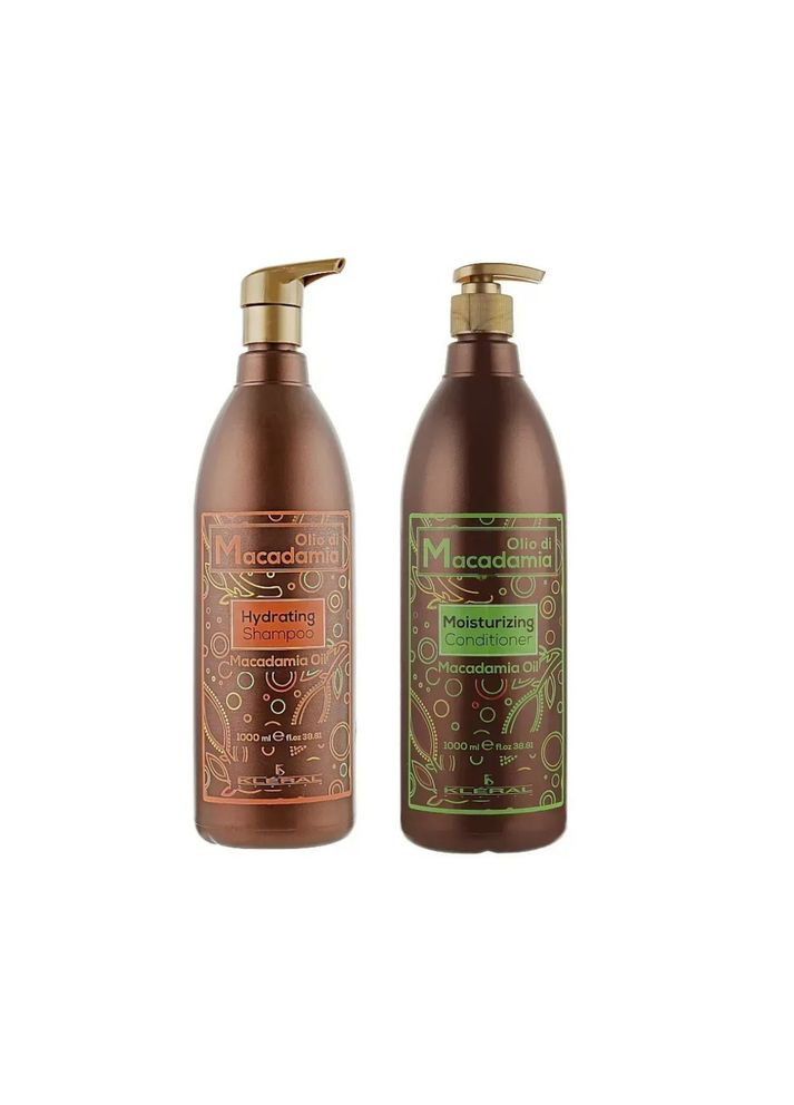 Набор по уходу за волосами Kleral KS Macadamia: Шампунь 1000 мл + Кондиционер 1000 мл Kleral System (337989268)