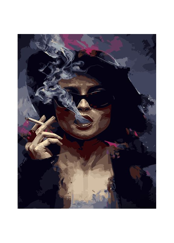 Картина по номерам для взрослых Леди с сигарой акриловая для творчества см Strateg (362421982)