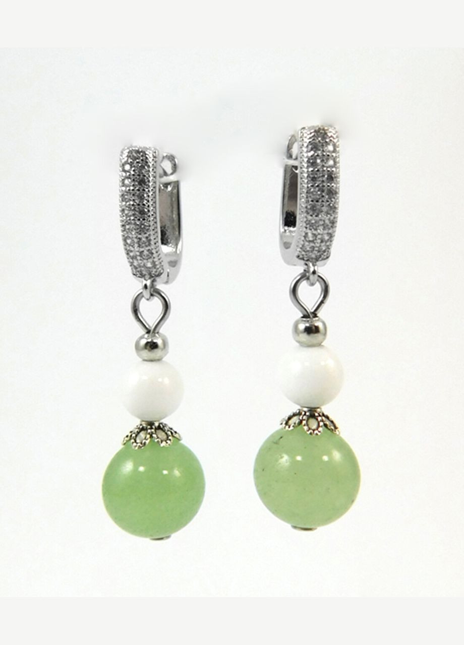 Сережки "Білий серпанок" Преніт, Агат Fursa fashion (322016989)