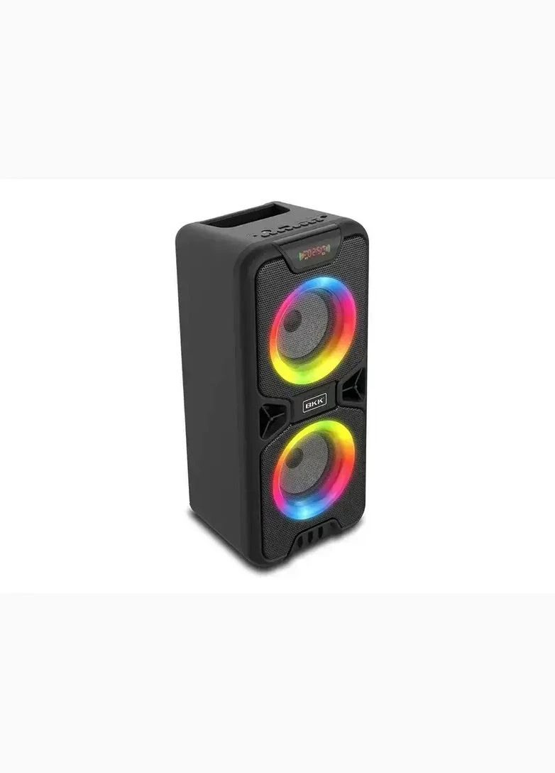 Портативна колонка B86 Акустична система 20 Вт 2 x 4" RGB підсвічування 3000 мАг TF Card Чорний Bkk (340908264)