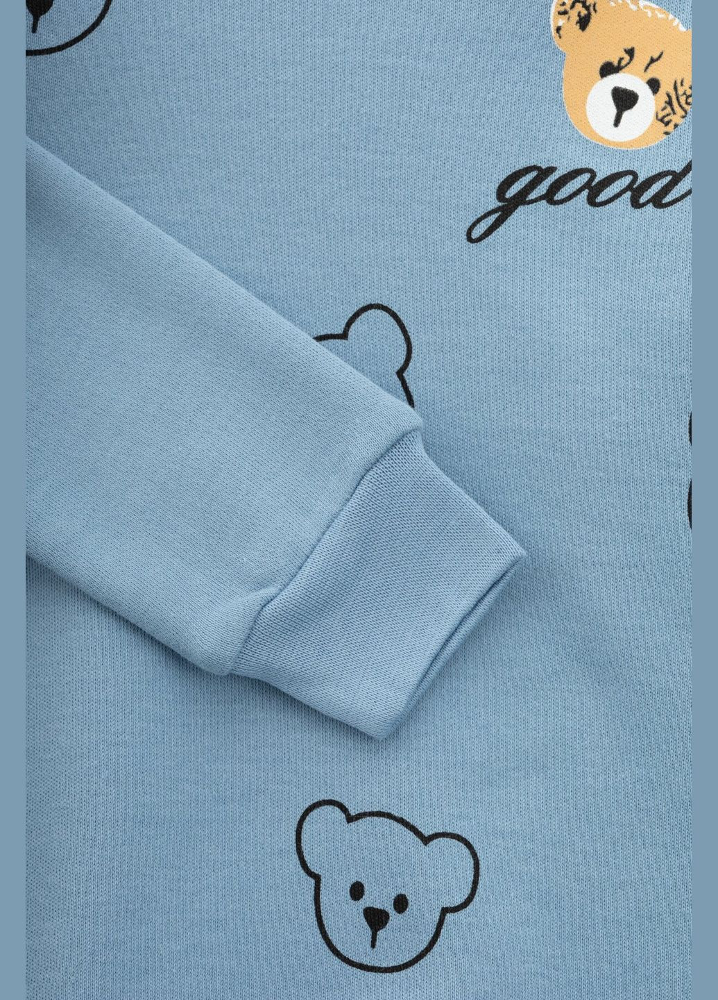 Голубой демисезонный повседневный лонгслив Baby Show однотонный