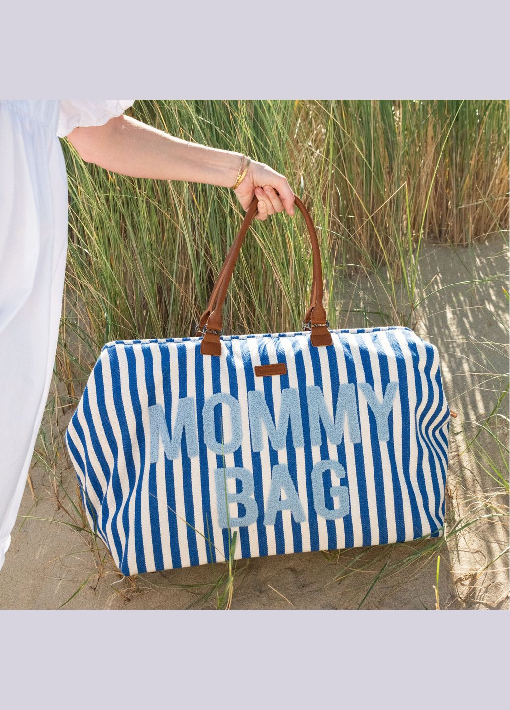Сумка Mommy bag stripes electric blue () Childhome CWMBBSTBL (331790110)