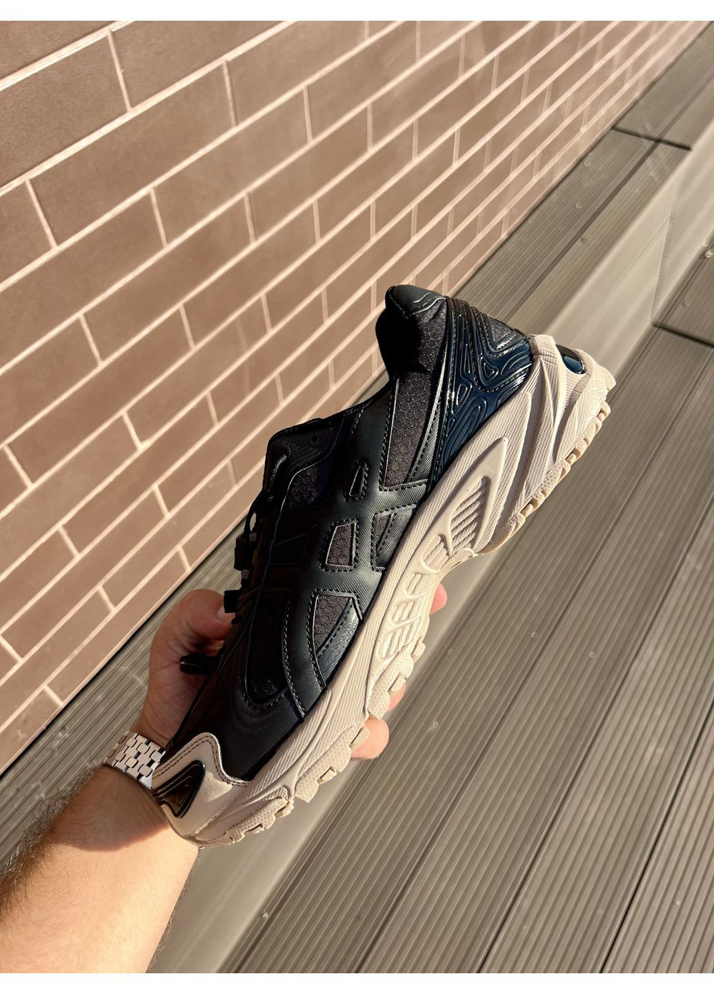 Черные демисезонные кроссовки мужские asics gel-kahana tr v4 black beige gore-tex асикс гель кахано tr v4 No Brand