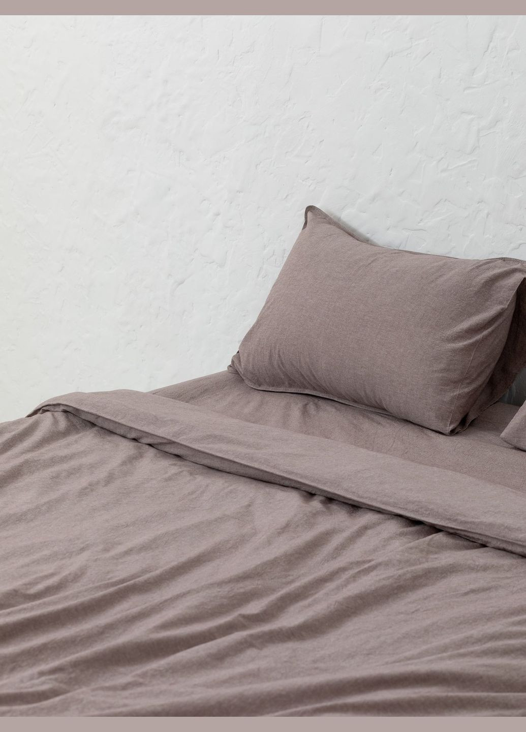 Комплект белья из вареного хлопка Fossil полуторный, Простыня Без Резинки Leglo (300371047)