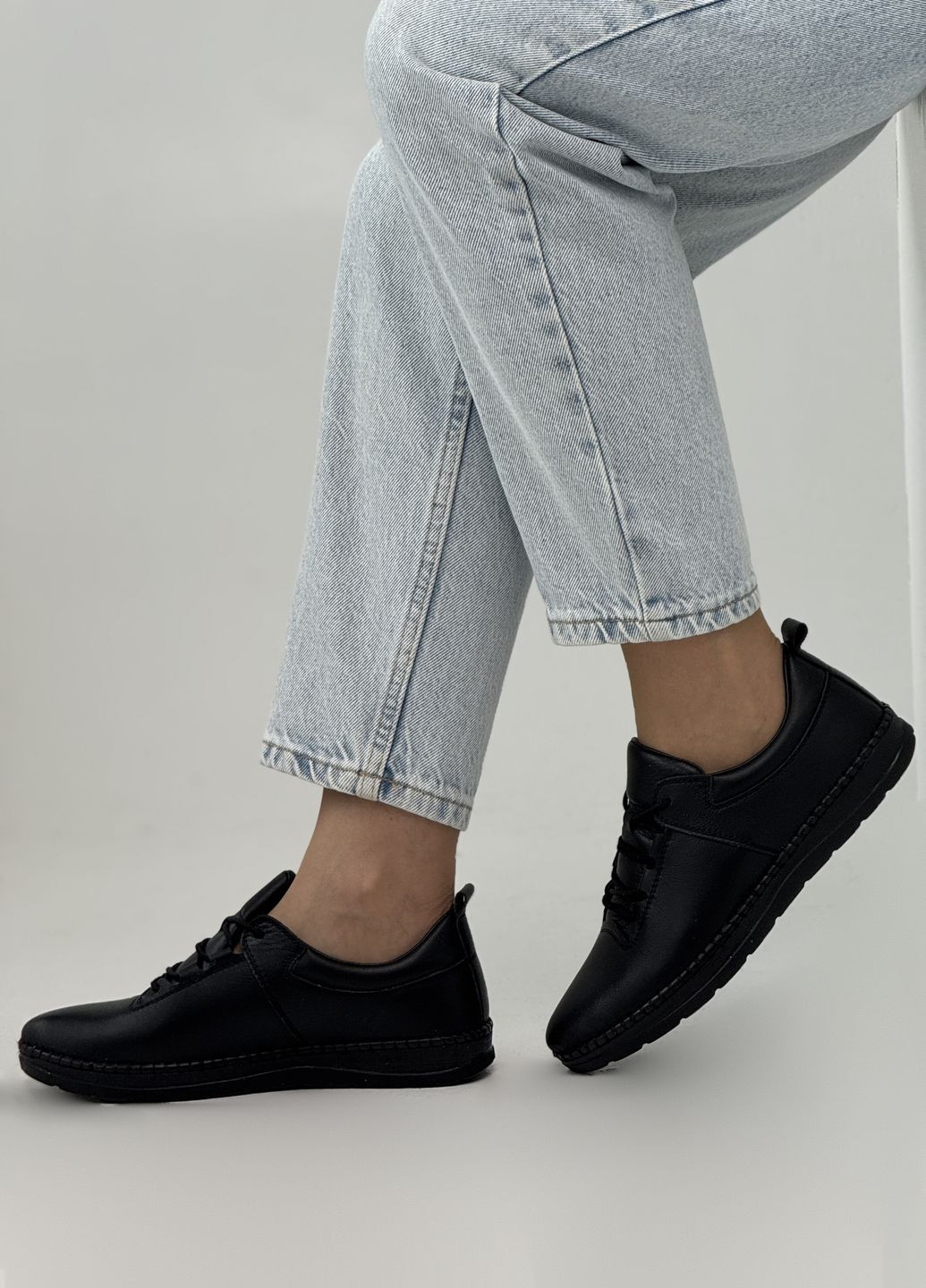 Черные кеды женские кожаные Rovigo