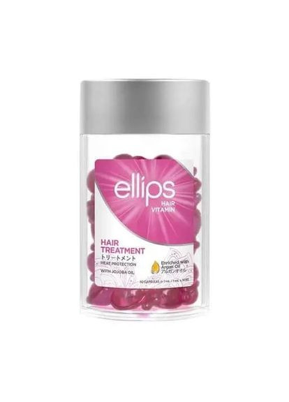 Вітаміни для волосся "Терапія для волосся" з олією жожоба 50 x 1 мл Hair Vitamin Hair Treatment With Jojoba Oil Ellips (295550461)